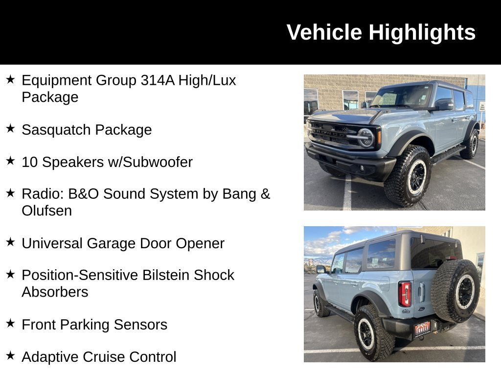 2024 Ford Bronco Outer Banks 314A Sasquatch