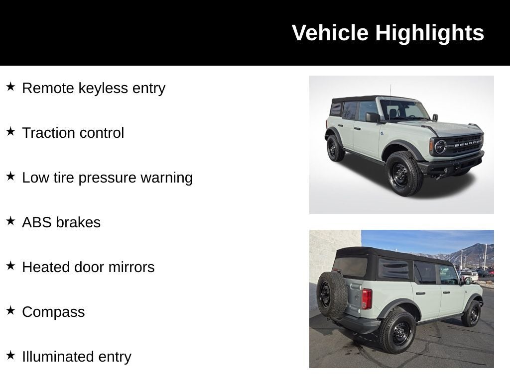 2021 Ford Bronco Black Diamond + Towing Capability Group