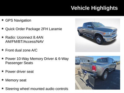 2013 RAM 3500 Laramie + Moonroof + Quick Order Package 2FH