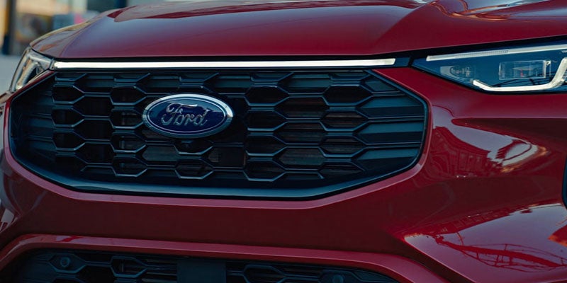 front grill of red 2026 ford escape