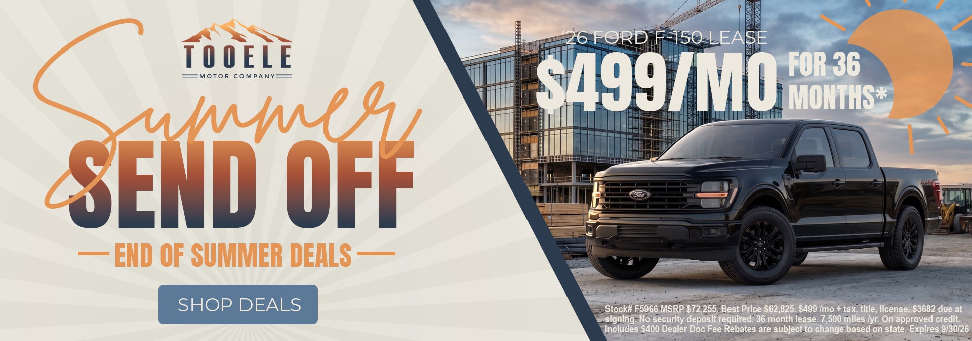 Summer Send Off Deals on Ford F150 near Salt Lake City