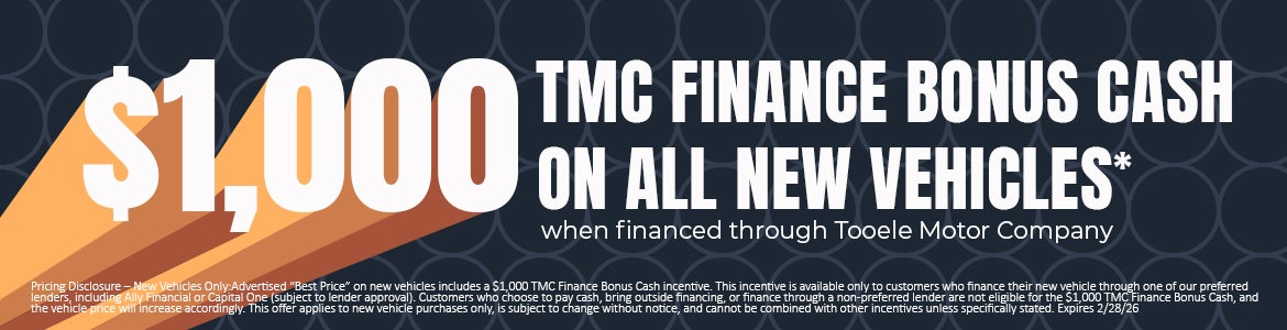 TMC Finance Bonus Cash on new Ford vehicles